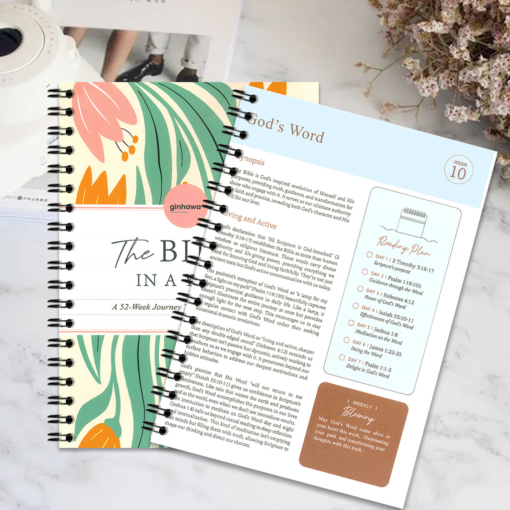 ginhawa 52 week bible study guide - spiral bound scripture for spiritual growth
